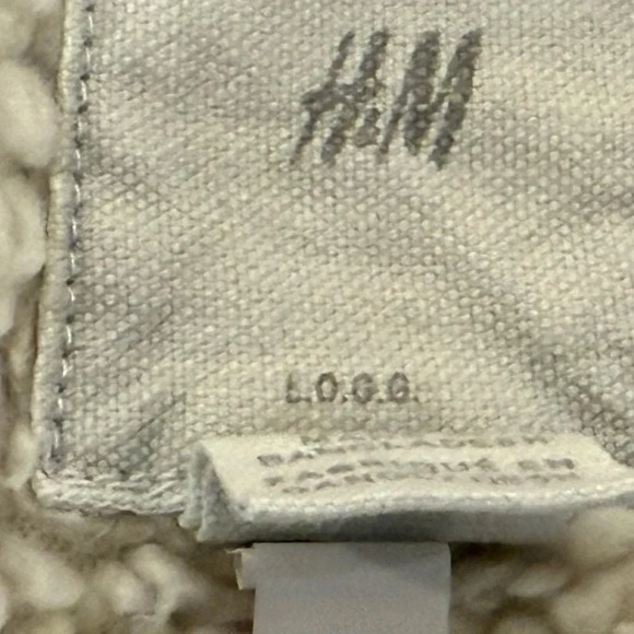 H&M Men’s Denim Stonewashed Trucker Sherpa Collar Jacket Size M Fully Lined - Picture 12 of 15